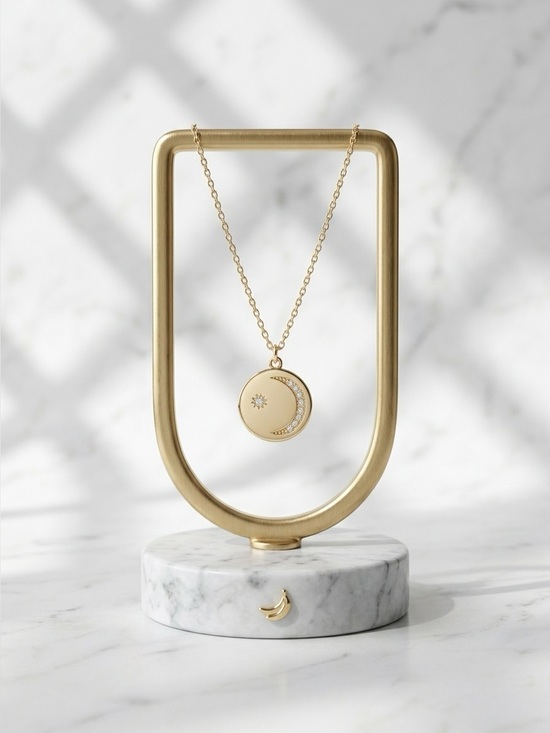 Jewelry - S925 Vacation-Ready Moon-star Coin Necklace